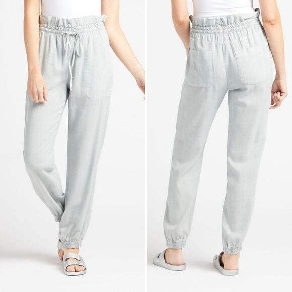 NWOT CLOTH & STONE Smocked Tie Waist Tencel Jogger Pants L - Picture 1 of 9